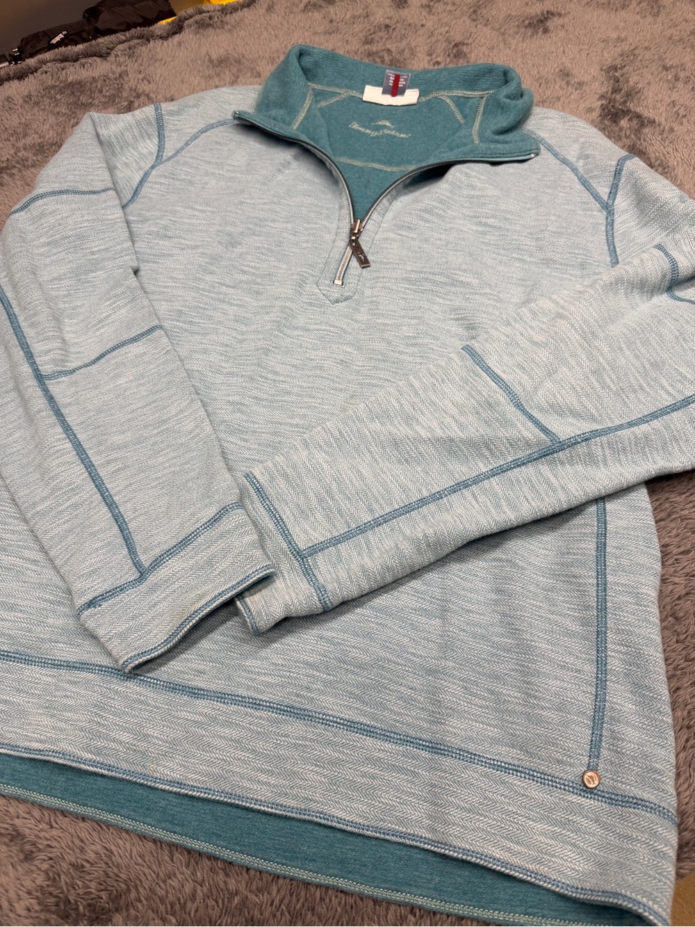 Tommy Bahama Reversible 1/4 Zip Pullover Size Men’s Large